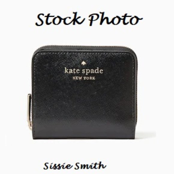 ♠️ Kate Spade ♠️ Staci Small Black Zip Around Wallet🌸 - Picture 5 of 7